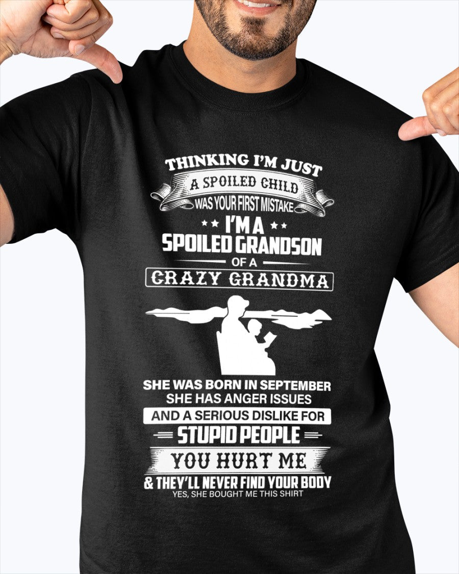 Spoiled by Grandma Shirt September Edition – From Grandma to Grandson NGHL09 (SKU-GMS2-09)