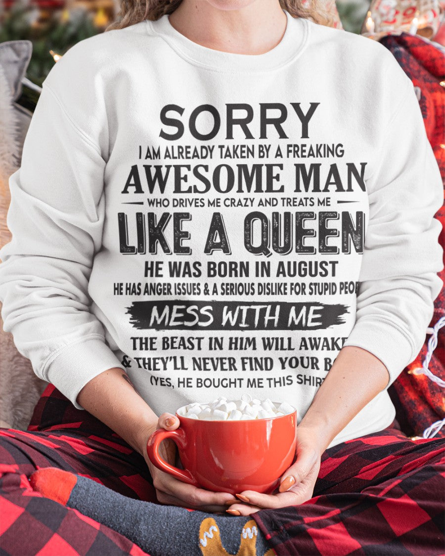 August - Awesome Man Born In August - Special gift for your Girlfriend - NGHL08 (SKU09-126-08)