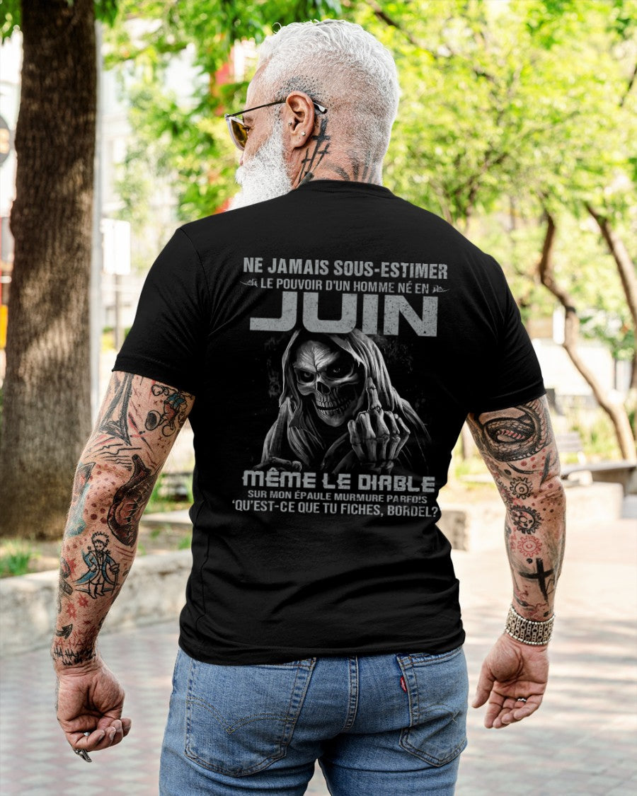 NE JAMAIS SOUS-ESTIMER LE POUVOIR D'UN HOMME NÉ EN JUIN Fr06 male (SKU08-61-06)