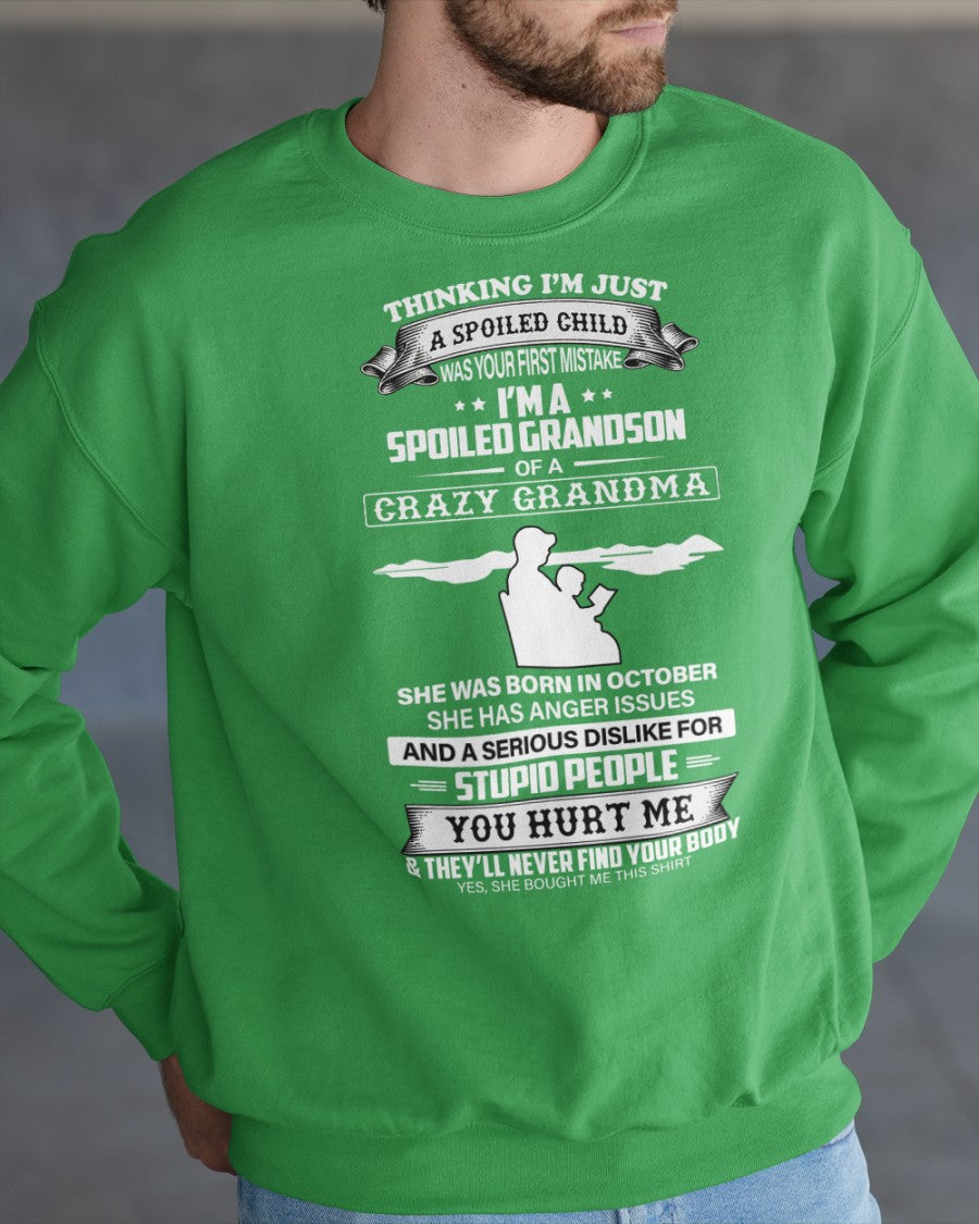 Spoiled by Grandma Shirt October Edition – From Grandma to Grandson NGHL10 (SKU-GMS2-10)