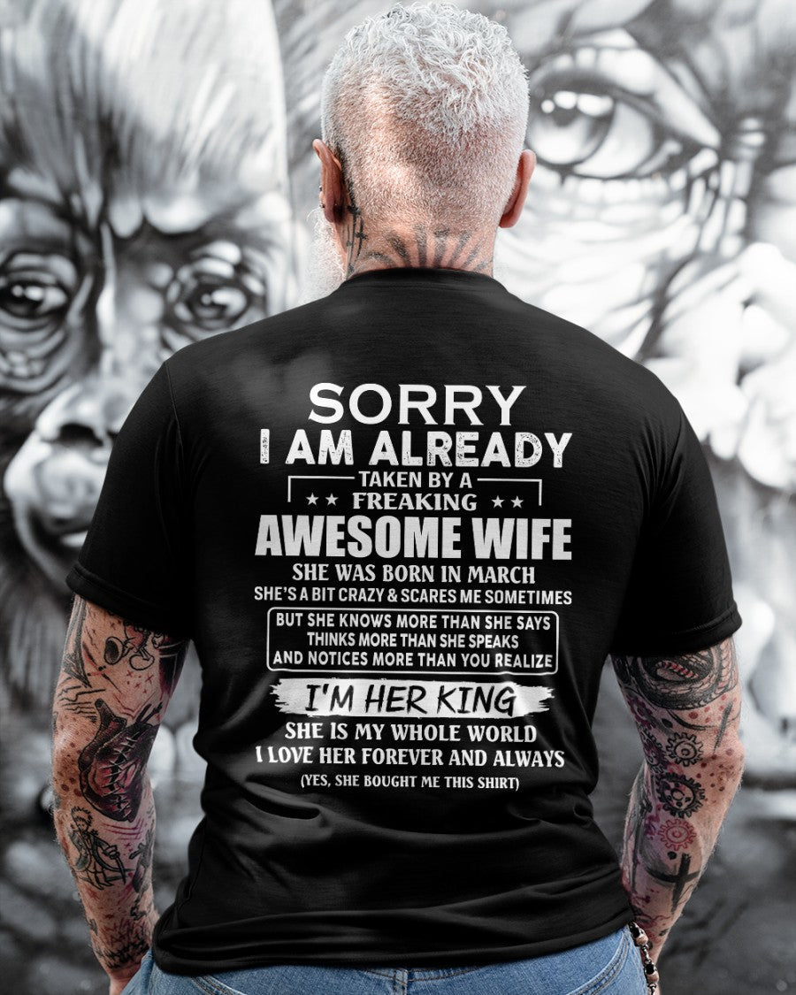 Awesome wife March - Perfect gift for your husband - NGHL03 (SKU68-79-03)