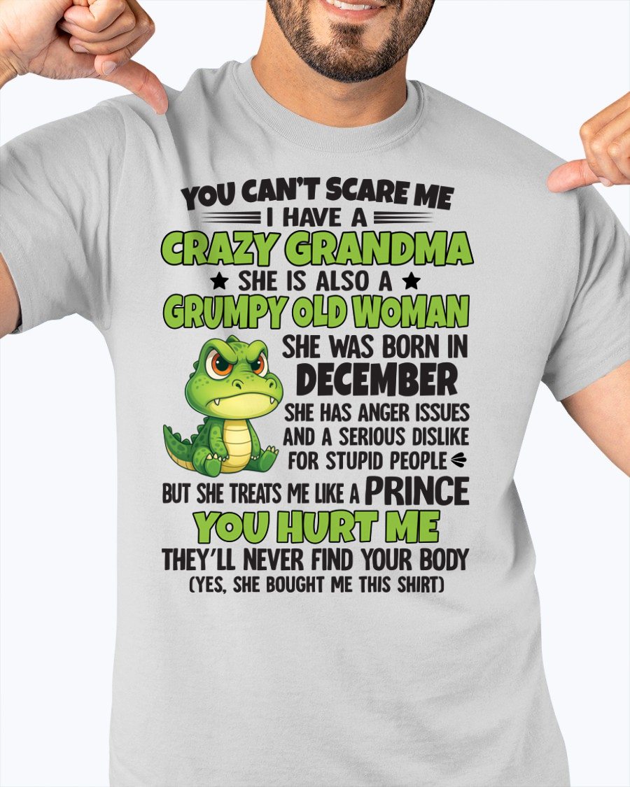 DECEMBER - YOU CAN'T SCARE ME - FOR GRANDSON - GIFT FROM GRANDMA - NGHL12 (SKU09-85-12)