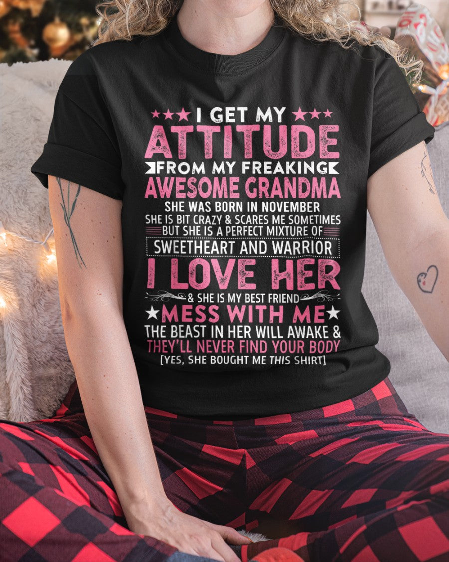 I GET MY ATTITUDE FROM MY GRANDMA NOVEMBER EDITION – FROM GRANDMA TO GRANDDAUGHTER NGHL11 (SKU07-163-11)
