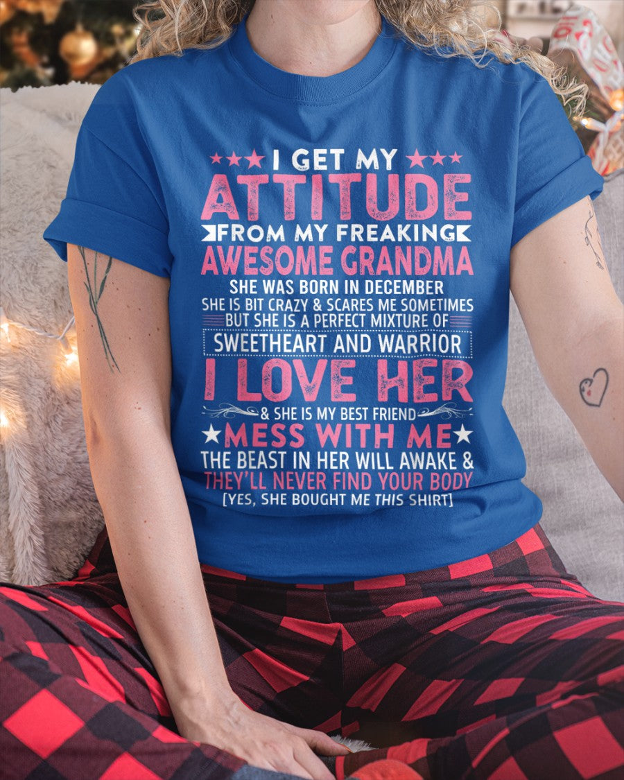 I GET MY ATTITUDE FROM MY GRANDMA DECEMBER EDITION – FROM GRANDMA TO GRANDDAUGHTER NGHL12 (SKU07-163-12)