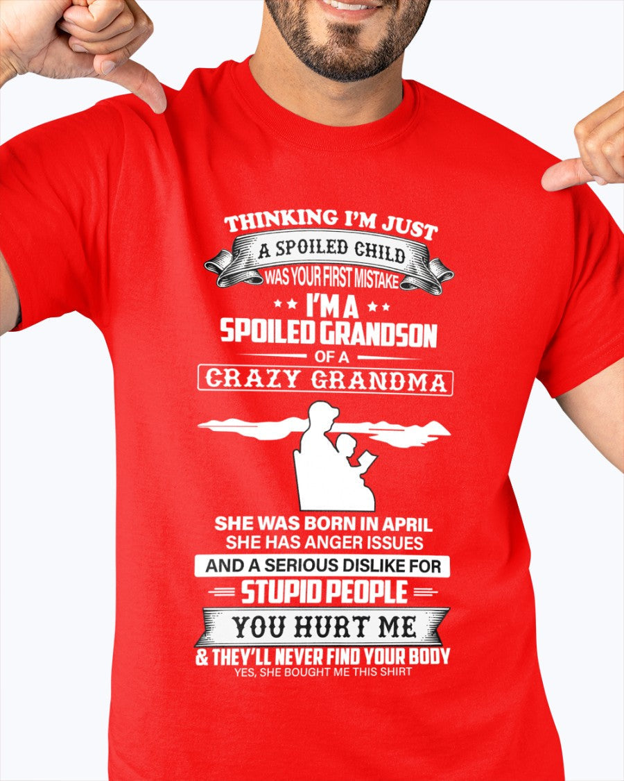 Spoiled by Grandma Shirt April Edition – From Grandma to Grandson NGHL04 (SKU-GMS2-04)