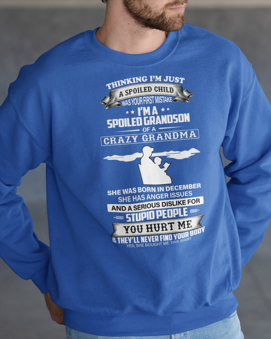 Spoiled by Grandma Shirt December Edition – From Grandma to Grandson NGHL12 (SKU-GMS2-12)