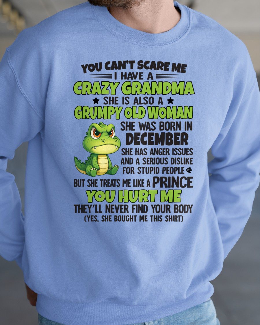 DECEMBER - YOU CAN'T SCARE ME - FOR GRANDSON - GIFT FROM GRANDMA - NGHL12 (SKU09-85-12)