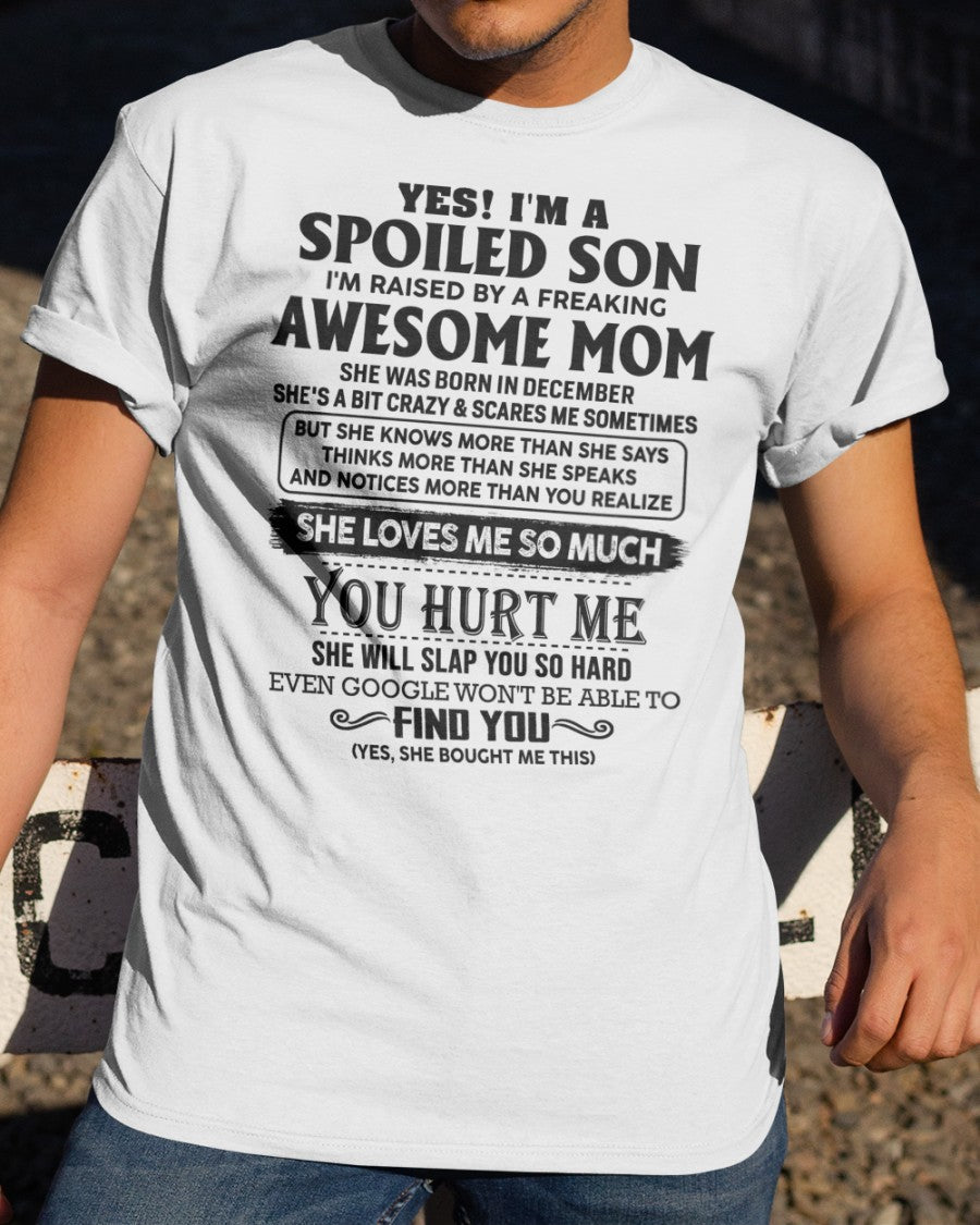 December - Awesome Mom - Perfect gift for your son from Mom - NGHL12 (SKU-SPW-12)