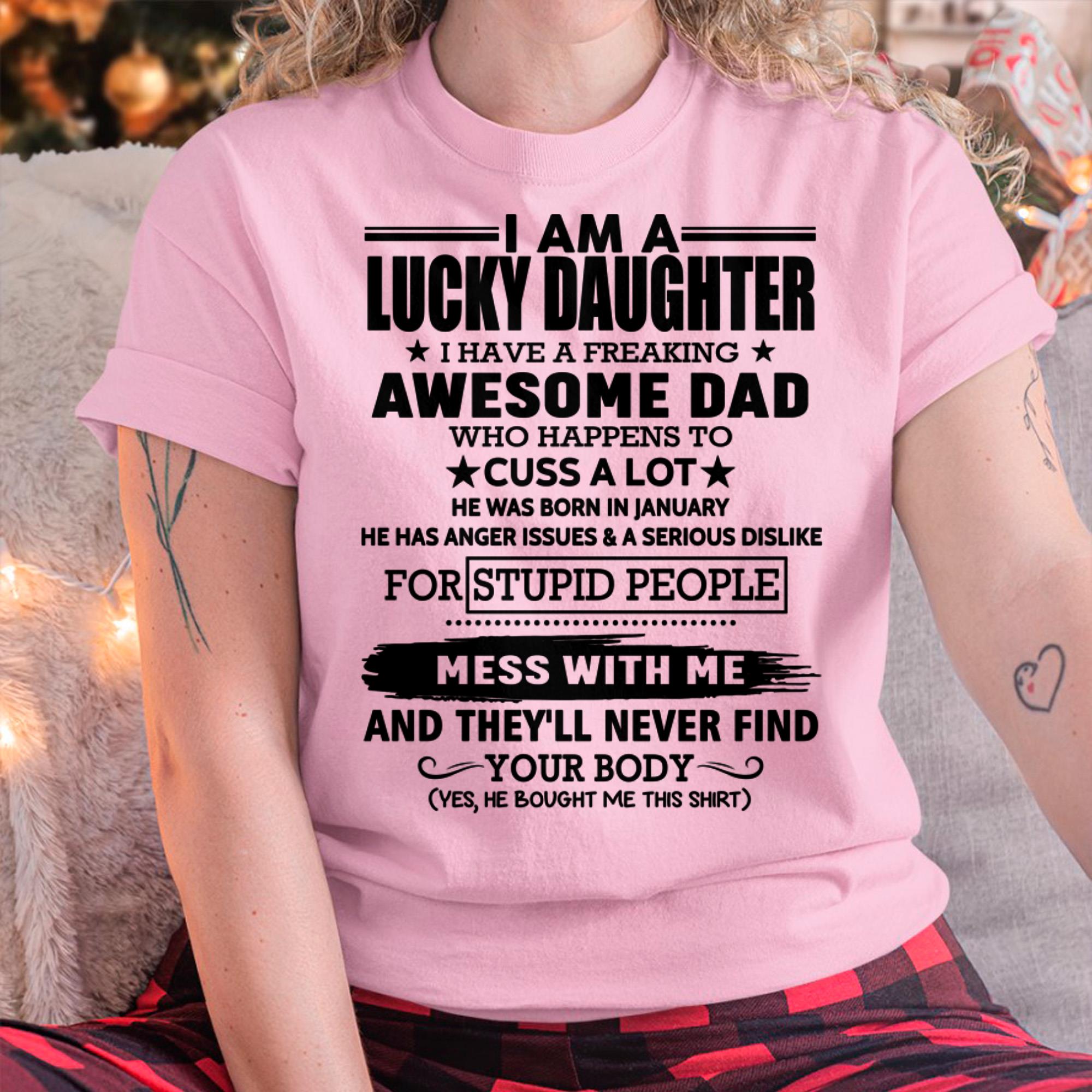January - I'm Lucky Daughter - Gift for Daughter from Dad - NGHL01 (SKU-T1406DD-01)