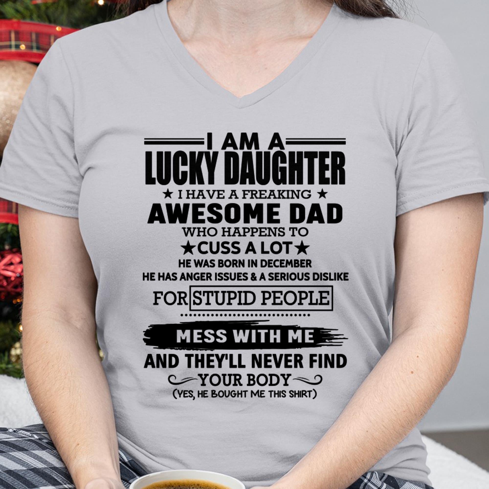 December - I'm Lucky Daughter - Gift for Daughter from Dad - NGHL12 (SKU-T1406DD-12)