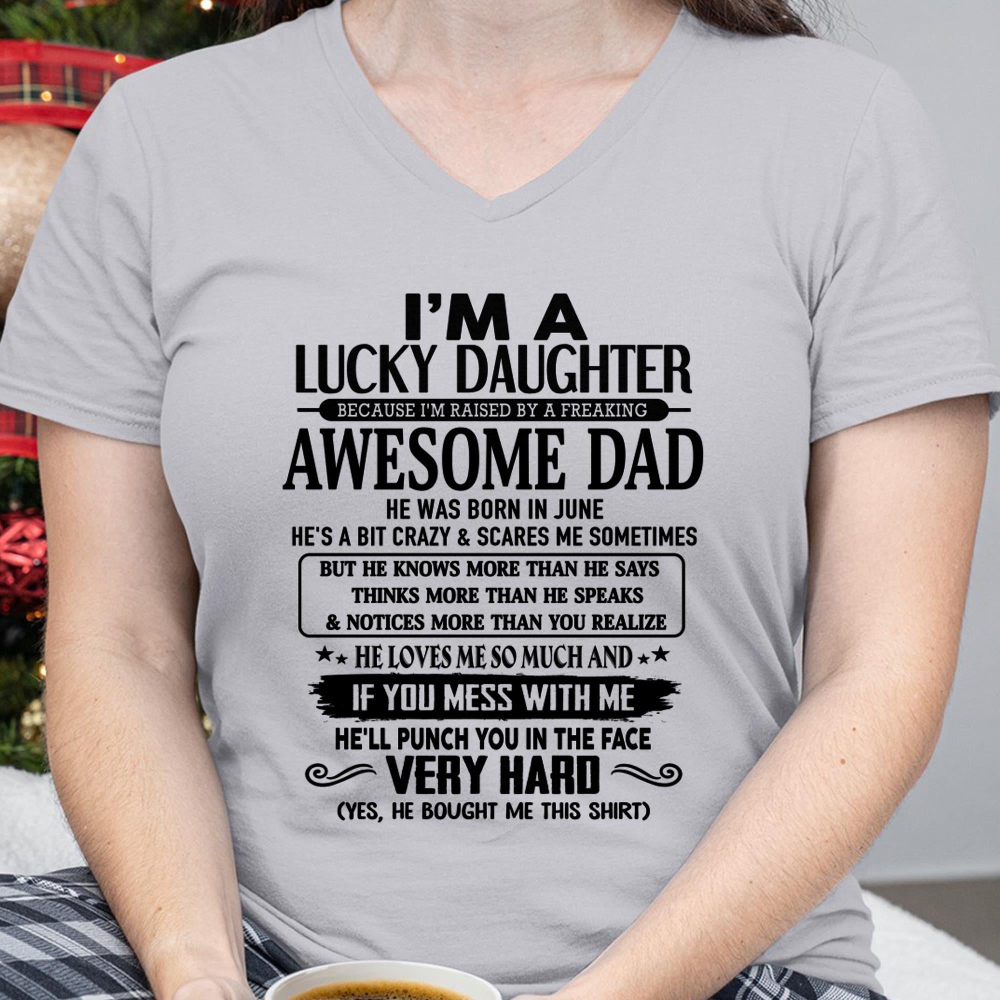 June - I'm Lucky Daughter - Gift for Daughter from Dad - NGHL06 (SKU-TLUCKYDD-06)